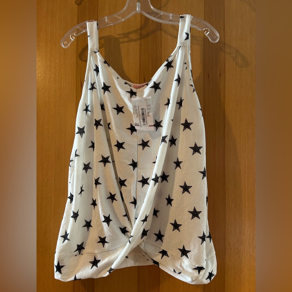 White Tank with Black Stars by PS Love